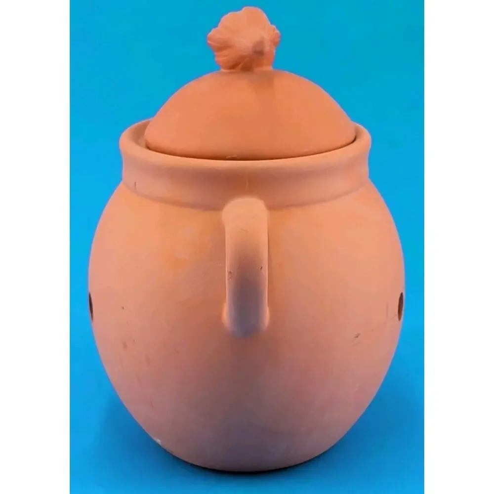 Vintage Garlic Keeper Terra Cotta Garlic Container Kitchen Storage Cooks Club